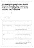 KNH 188 Exam 2 Miami University- Jennifer Timmerman &commat;2026 Exam Questions and Answers &lpar;Verified Answers