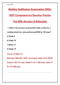 Welding Certification Exam 2026 &ndash; 200&plus; Practice Questions & Rationales &vert; Pass Your Test