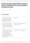 baseline test EXAM &lpar;updated 2026&rpar; Questions & Answers &vert; With 100&percnt; Correct Answers graded A&plus; Guaranteed Success&excl;&excl;