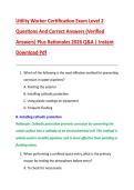 Utility Worker Certification Exam Level 2  Questions And Correct Answers &lpar;Verified  Answers&rpar; Plus Rationales 2026 Q&A &vert; Instant  Download Pdf