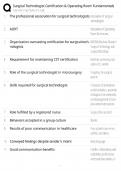 Surgical Technologist Certification &sol; Score 100&percnt; &sol; New Version 2025 Update &sol; Operating Room Fundamentals Study Guide