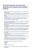 BIO 116 Final Exam Miami University Practice Questions and Answers with Complete Solutions Comprehensive Biology Exam Review for University Succes