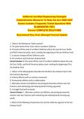 California Certified Engineering Geologist  Comprehensive Resource To Help You Ace 2026-2027  Exams Includes Frequently Tested Questions With  ELABORATED 100&percnt;  Correct COMPLETE SOLUTIONS  Guaranteed Pass First Attempt&excl;&excl; Current Update&excl;&excl;