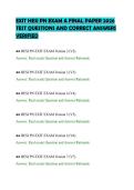 EXIT HESI PN EXAM A FINAL PAPER 2026 TEST QUESTIONS AND CORRECT ANSWERS VERIFIED