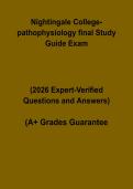 Nightingale College Pathophysiology Final Study Guide PDF &ndash; Nursing Exam Prep Q&A