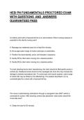 HESI PN FUNDAMENTALS PROCTORED EXAM WITH QUESTIONS  AND  ANSWERS  GUARANTEED PASS