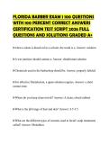 FLORIDA BARBER EXAM 1 100 QUESTIONS WITH 100 PERCENT CORRECT ANSWERS CERTIFICATION TEST SCRIPT 2026 FULL QUESTIONS AND SOLUTIONS GRADED A&plus;