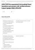 WGU C213 Pre-assessment &lpar;Accounting&rpar; Exam Questions and answers with verified Answers &lpar;Latest Update 2026&rpar; UPDATE&excl;&excl;