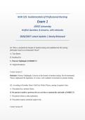 NUR 125 Fundamentals of Professional Nursing Exam 1 ACTUAL EXAM 2026&sol;2027 &vert; Verified Q&A with Rationales &vert; JOYCE University &vert; Pass Guaranteed - A&plus; Graded