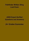 Pathfinder Written Sling Load Exam Questions and Answers PDF Study Guide