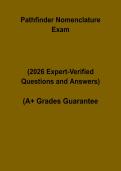 Pathfinder Nomenclature Exam Questions and Answers PDF Study Guide