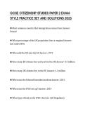 GCSE CITIZENSHIP STUDIES PAPER 2 EXAMSTYLE PRACTICE SET AND SOLUTIONS 2026