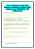 8 VERSIONS OF DCF Child Abuse and Neglect &lpar;CAAN&rpar;&sol;DCF BOSR Exam &ndash; Behavioral Observation and Screening&sol;DCF Child Growth and Development &lpar;CGAD&rpar; Exam&sol;DCF Health&comma; Safety&comma; and Nutrition &lpar;HSAN&rpar; Exam 