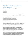 NUR 155 Narrative Exam questions and  answers graded A&plus; 