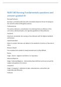 NUR 140 Nursing Fundamentals questions and  answers graded A&plus; 