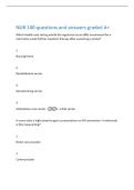 NUR 100 questions and answers graded A&plus; 