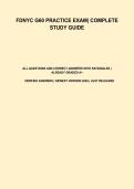 FDNYC G60 Practice Exam &vert; All Questions And Correct Answers With Rationales &vert; Already Graded A&plus; &vert; Verified Answers &vert; Newest Version 2026 &vert; Just Released