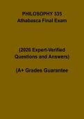 Philosophy 335 Athabasca Final Exam Questions and Answers PDF &vert; Study Guide