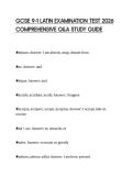 GCSE 9&ndash;1 LATIN EXAMINATION TEST 2026 COMPREHENSIVE Q&A STUDY GUID