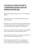 GCSE BIOLOGY HIGHER TIER PAPER 1H COMPREHENSIVE REVISION GUIDE AND WORKED SOLUTIONS 2026
