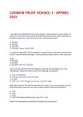 CANNON TRUST SCHOOL 2- ADVANCED TOPICS QUIZES