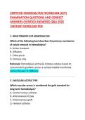  CERTIFIED HEMODIALYSIS TECHNICIAN EXAM QUESTIONS AND CORRECT ANSWERS