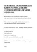 GCSE CHEMISTRY A PAPER 1 PERIODIC TABLE ELEMENTS AND PHYSICAL CHEMISTRY COMPREHENSIVE REVISION AND WORKED ANSWERS 2026