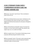 GCSE CITIZENSHIP STUDIES PAPER 2 COMPREHENSIVE REVISION GUIDE AND WORKED ANSWERS 2026