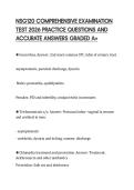 NSG120 COMPREHENSIVE EXAMINATION TEST 2026 PRACTICE QUESTIONS AND ACCURATE ANSWERS GRADED A&plus;