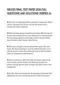 NSG120 FINAL TEST PAPER 2026 FULL QUESTIONS AND SOLUTIONS VERIFIED A&plus;
