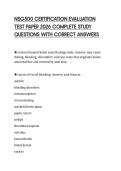 NSG500 CERTIFICATION EVALUATION TEST PAPER 2026 COMPLETE STUDY QUESTIONS WITH CORRECT ANSWERS