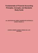 Fundamentals of Financial Accounting Principles&comma; Concepts&comma; and Standards Study Guide &vert; All Questions And Correct Answers With Rationales &vert; Already Graded A&plus; &vert; Verified Answers &vert; Newest Version 2026 &vert; Just Released
