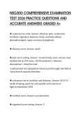 NSG500 COMPREHENSIVE EXAMINATION TEST 2026 PRACTICE QUESTIONS AND ACCURATE ANSWERS GRADED A&plus;