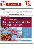 Test Bank Complete&lowbar; Fundamentals Of Nursing 12th Edition&comma; &lpar;2026&rpar; By Patricia A&period; Potter & 4 More&vert; All Chapter 1-50&vert; 7 Units&vert; Latest Version With Well Detailed Answers&vert; Grade A&plus;