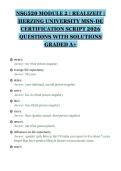 NSG520 MODULE 2 &vert; REALIZEIT &vert; HERZING UNIVERSITY MSN-DE CERTIFICATION SCRIPT 2026 QUESTIONS WITH SOLUTIONS GRADED A&plus;