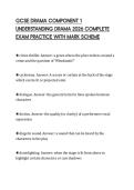 GCSE DRAMA COMPONENT 1 UNDERSTANDING DRAMA 2026 COMPLETE EXAM PRACTICE WITH MARK SCHEME