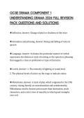 GCSE DRAMA COMPONENT 1 UNDERSTANDING DRAMA 2026 FULL REVISION PACK QUESTIONS AND SOLUTIONS