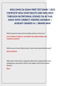 WGU D440 OA Exam Prep Health and Wellness Through Nutritional Science 2025&sol;2026 Verified Questions and Answers Complete Test Bank A&plus;