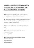NSG552 COMPREHENSIVE EXAMINATION TEST 2026 PRACTICE QUESTIONS AND ACCURATE ANSWERS GRADED A&plus;