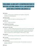 NSG5003 ALREADY COMPREHENSIVE STUDY GUIDE 2026 FULL QUESTIONS AND SOLUTIONS GRADED A&plus;