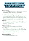 NSG5003 ALREADY PRACTICE EXAMINATION 2026 QUESTIONS WITH ANSWERS GRADED A&plus;