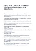2ND STAGE APPRENTICE LINEMAN STUDY GUIDE WITH COMPLETE SOLUTIONS