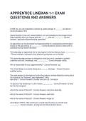 APPRENTICE LINEMAN 1-1 EXAM QUESTIONS AND ANSWERS