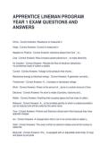 APPRENTICE LINEMAN PROGRAM YEAR 1 EXAM QUESTIONS AND ANSWERS