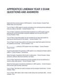 APPRENTICE LINEMAN YEAR 3 EXAM QUESTIONS AND ANSWERS