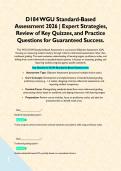 D184 WGU Standard-Based Assessment 2026 &vert; Expert Strategies&comma; Review of Key Quizzes&comma; and Practice Questions for Guaranteed Success&period;