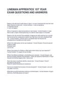 LINEMAN APPRENTICE 1ST YEAR EXAM QUESTIONS AND ANSWERS