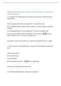 NUR631-Advanced Health Assessment Test 1 Questions and answers  already Graded A&plus;  