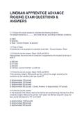LINEMAN APPRENTICE ADVANCE RIGGING EXAM QUESTIONS & ANSWERS