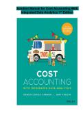 Solution Manual for Cost Accounting With  Integrated Data Analytics 1st Edition